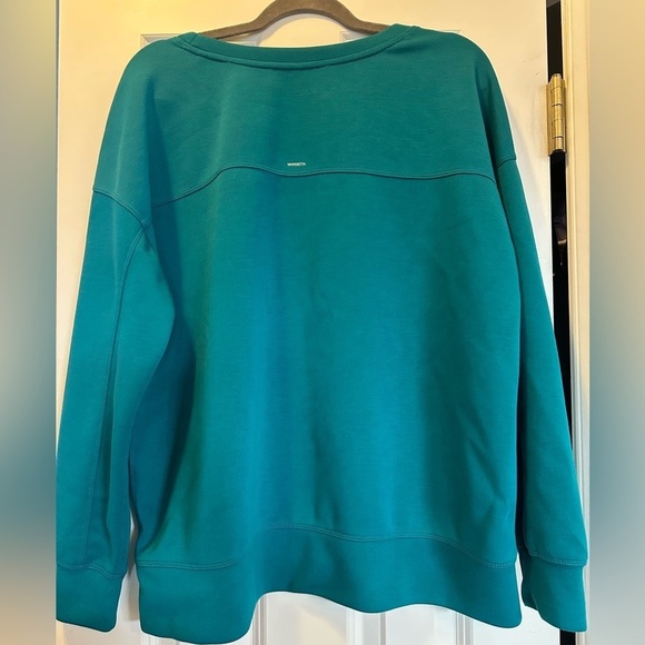 Mondetta teal green sweatshirts XL Scuba crewneck top - Picture 8 of 8